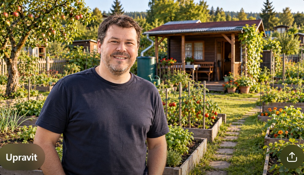 Petr Kalousek na zahradce